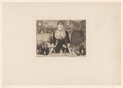 Bar at the Folies-Bergère by Henri Charles Guérard