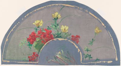 Fan with Poppies by Henri Charles Guérard