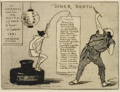 Japanese on an Inkwell, 1881 by Henri Charles Guérard