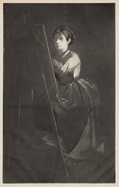 Young Woman at an Easel by Henri Charles Guérard