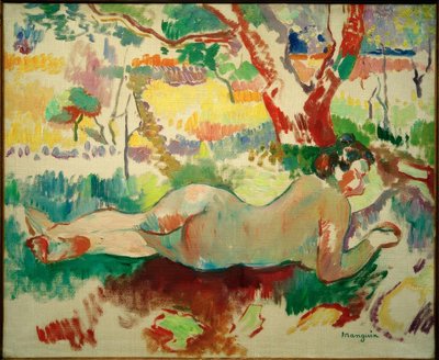 Reversed Study, Nude Under the Trees, Villa Demière by Henri Charles Manguin