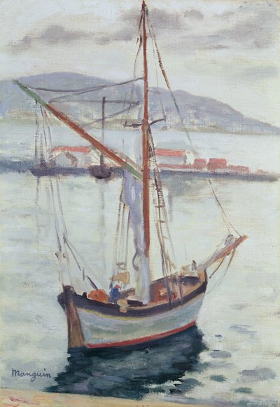 Yachts at Saint Tropez by Henri Charles Manguin