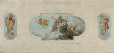 Sketch for Asnières Town Hall: Allegory of the Arts (Salle des Fêtes Ceiling), between 1900 and 1903 by Henri Courselles Dumont