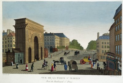 View of the Porte St Martin - in 