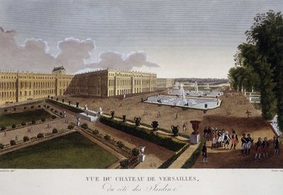 Chateau de Versailles on the side of the gardens - in Views of Paris by Courvoisier by Henri Courvoisier Voisin