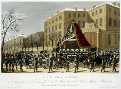Funeral Chariot of the Translation of Louis XVI and Marie Antoinette to Saint Denis on January 21 by Henri Courvoisier Voisin