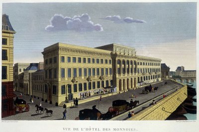Hôtel des Monnins, around 1820 in Views of Paris by Courvoisier 1827 by Henri Courvoisier Voisin