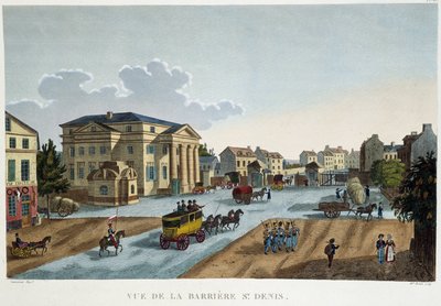 The Barrier Saint-Denis, circa 1827 - in “Vues de Paris” by Courvoisier by Henri Courvoisier Voisin
