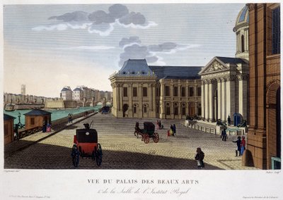 Palais des Beaux-Arts and the Institute, circa 1820 - in Views of Paris by Courvoisier by Henri Courvoisier Voisin