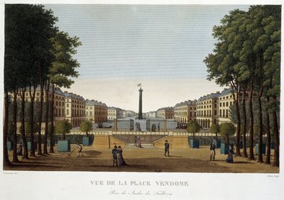 Place Vendôme, View of a Garden - Paris by Courvoisier by Henri Courvoisier Voisin