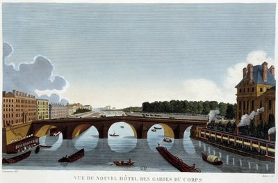 Royal bridge and new hotel of the bodyguards - Paris by Courvoisier by Henri Courvoisier Voisin