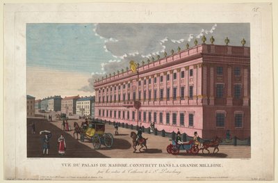 The Marble Palace in Saint Petersburg by Henri Courvoisier Voisin