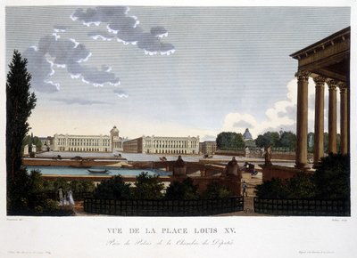 View of Place Louis XV - Paris by Courvoisier by Henri Courvoisier Voisin