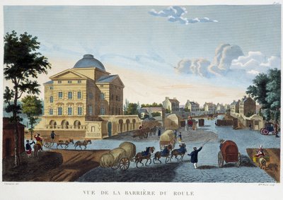 View of the Barrier du Roule - in View of Paris, circa 1810: Les Barriers de Paris by Courvoisier by Henri Courvoisier Voisin