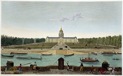 View of the Champ de Mars and the Hôtel des Invalides taken on the other side of the Seine (Cours la Reine) - in Views of Paris by Courvoisier by Henri Courvoisier Voisin