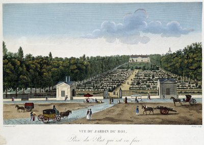 View of the Jardin du Roi (Garden of Plants) taken from the bridge opposite - in Views of Paris by Courvoisier by Henri Courvoisier Voisin