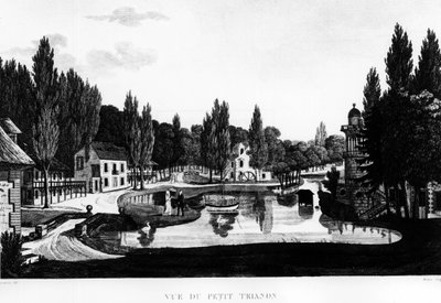 View of the Petit Trianon in Versailles - Drawing by Courvoisier by Henri Courvoisier Voisin