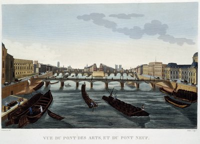 View of the Pont des Arts and the Pont Neuf - by Courvoisier by Henri Courvoisier Voisin