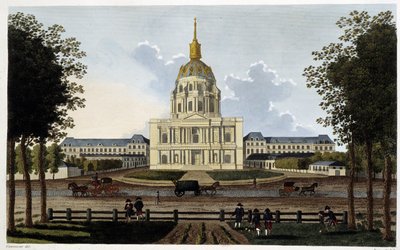 View of the Church of the Royal Hotel des Invalides - in “Vues de Paris” by Courvoisier by Henri Courvoisier Voisin