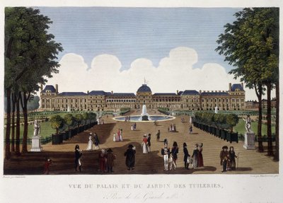 View of the Palace and the Garden of the Tuileries - in “Vues de Paris” by Courvoisier by Henri Courvoisier Voisin