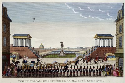 View of the passage of the cortege of his majestic Louis XVIII on May 3 by Henri Courvoisier Voisin