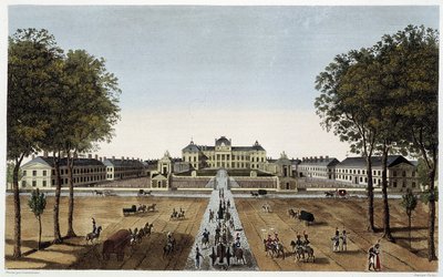 View of the Royal Military School, view from the Avenue Vaugirard, ca. 1820 - in Views of Paris by Courvoisier by Henri Courvoisier Voisin