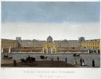 View of the Chateau des Tuileries - in 