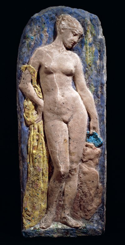Plaque in glass paste depicting Circe by Henri Cros