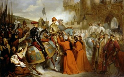 Entry of Charles VII into Rouen, 10 November 1449 by Henri Decaisne