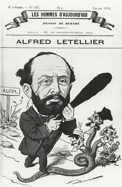 Caricature of Alfred Letellier, from 