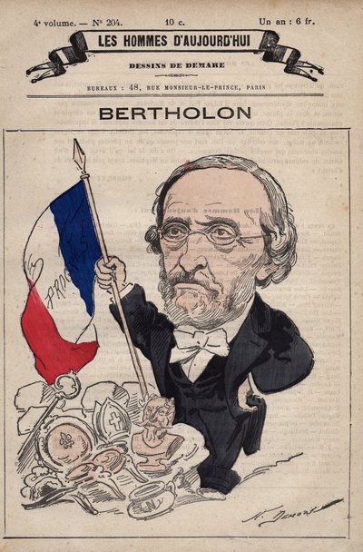 Cartoon of Christophe Bertholon 1808-1885 from 