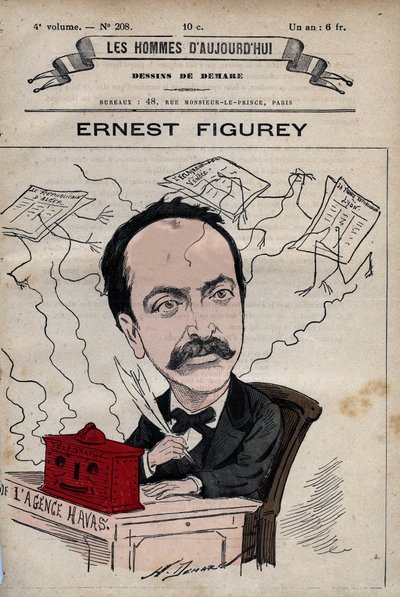 Cartoon of Ernest Figurey from 