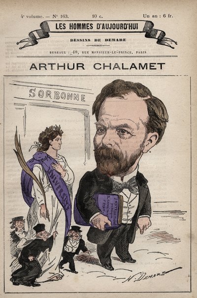 Cartoon of Jean Marie Arthur Chalamet (1822-1895) French Republican politician - from 