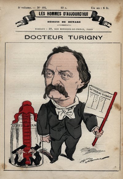 Cartoon of Jean Prosper Turigny from 