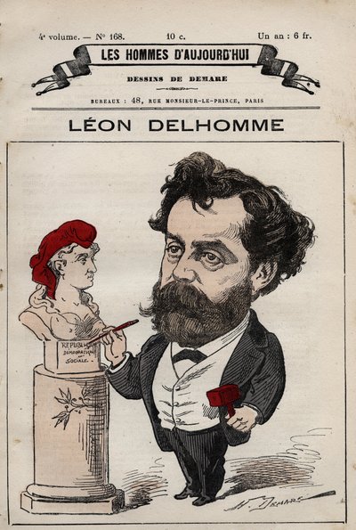 Cartoon of Leon Alexandre Delhomme from 