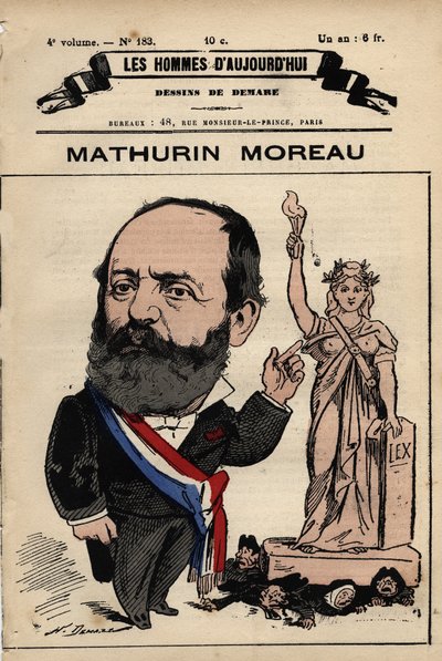 Cartoon of Mathurin Moreau from 