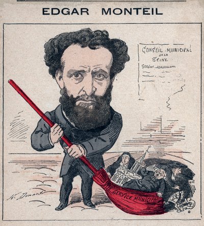 Edgar Monteil (1845-1926) French Writer, Freemason - Caricature by Henri Demare in 