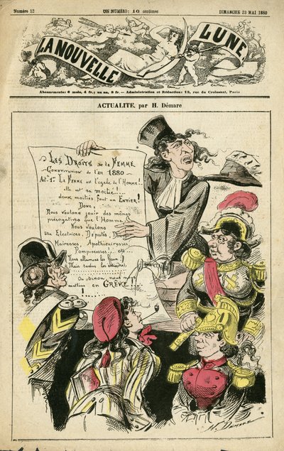 Illustration by Henri Demare (1846-1888) for the Cover of La Nouvelle Lune by Henri Demare