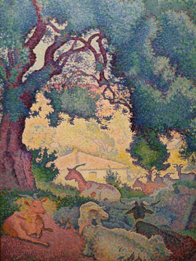 Landscape with Goats by Henri-Edmond Cross