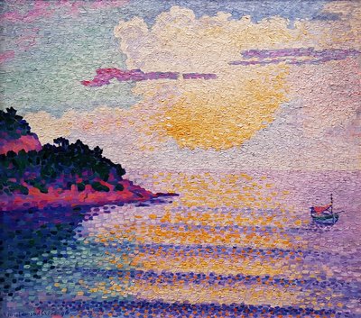 Sunset Over the Sea by Henri-Edmond Cross