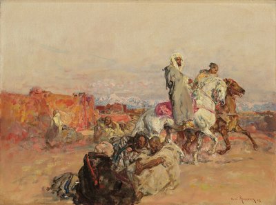 A Group of North African Horsemen by Henri Emilien Rousseau