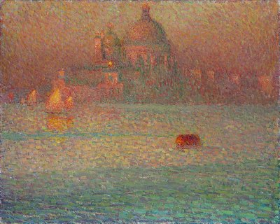 Fireworks - Winter Morning in Venice by Henri Eugene Augustin Le Sidaner