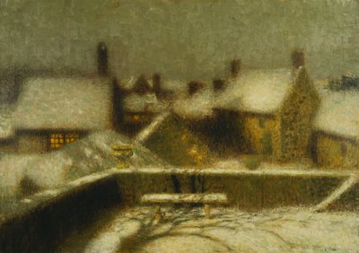 Gerberoy in the Snow by Henri Eugene Augustin Le Sidaner