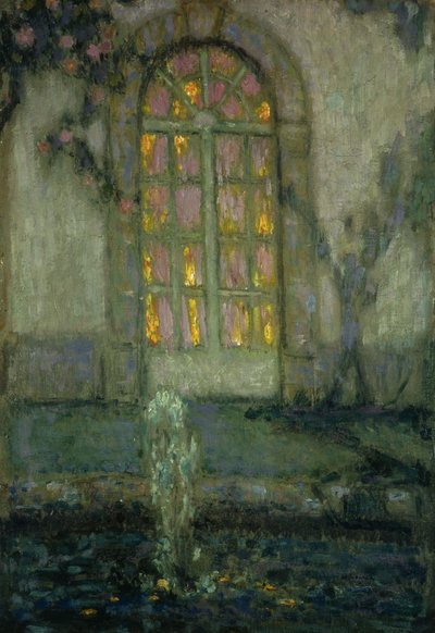 Glass Door onto the Garden by Henri Eugene Augustin Le Sidaner