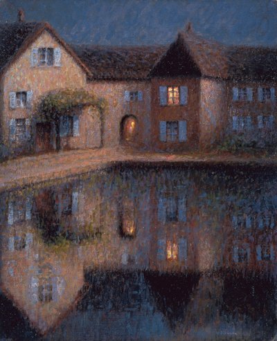 House by the Water by Henri Eugene Augustin Le Sidaner