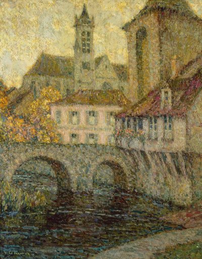 La Porte de Bourgogne, Moret by Henri Eugene Augustin Le Sidaner