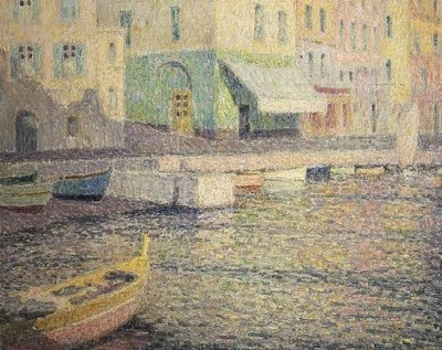 Port at Villefranche Sur Mer by Henri Eugene Augustin Le Sidaner