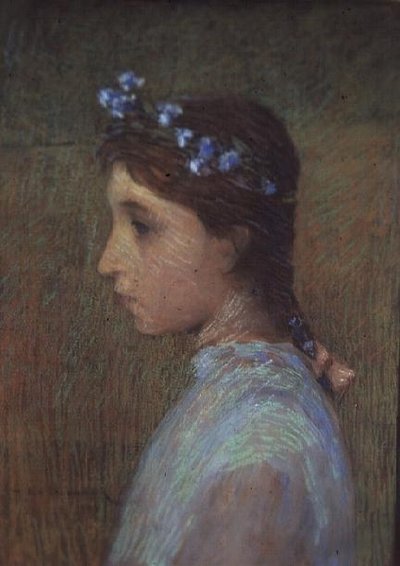 Portrait of Marguerite Le Sidaner by Henri Eugene Augustin Le Sidaner