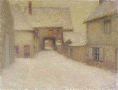 Snow, the Old Village, Gerberoy by Henri Eugene Augustin Le Sidaner