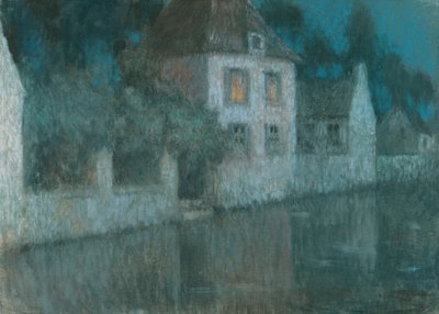The Canal to Nemours by Henri Eugene Augustin Le Sidaner